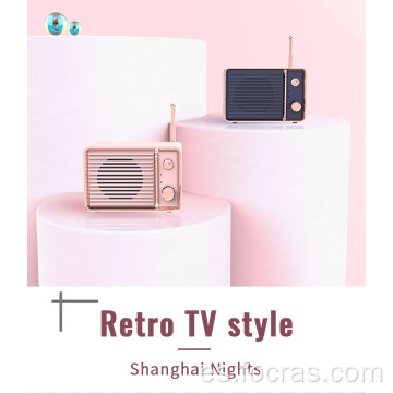 Altavoz de televisión retro recargable mini altavoz vintage